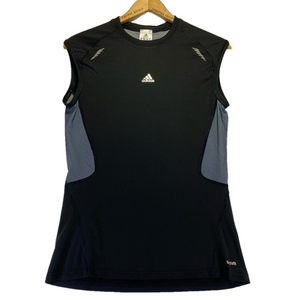 Adidas Techfit Compression Top Men's Black And Gray XL Used